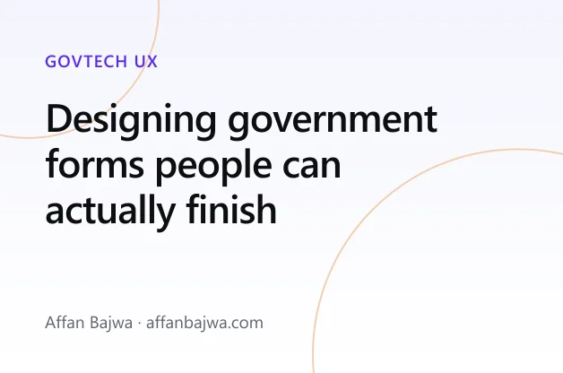 Designing government forms people can actually finish