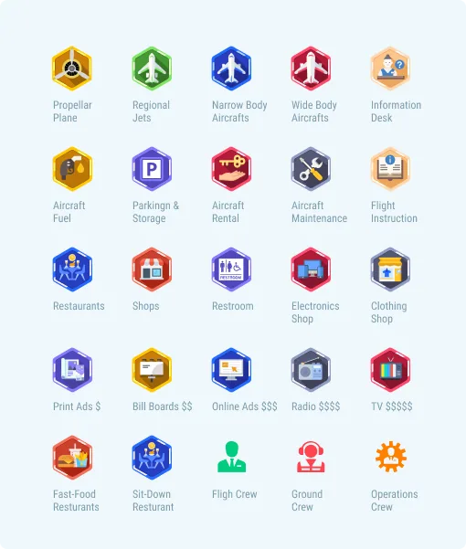 Custom game icon set