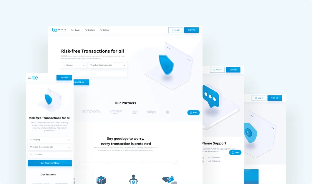 BreezeEscrow marketing website design